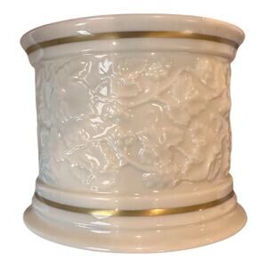 Lenox Planter Grapes 4" H Embossed Design 24 KT Gold Trim